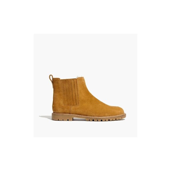 Madewell Shoes - Madewell Size 8.5 The Carlin Shearling Chelsea Boot Ankle Boot Suede Rugged